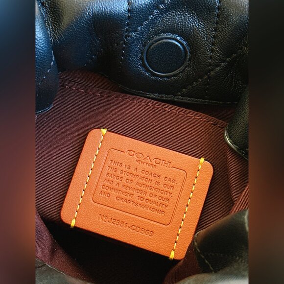 COACH Faye Mini Drawstring Bag With Quilting - Picture 15 of 15